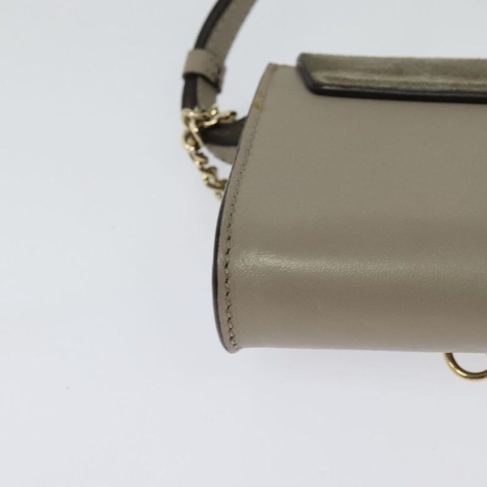 Chloe Faye Leather And Suede Beige Leather Shoulder Bag Bag - Picture 10 of 16